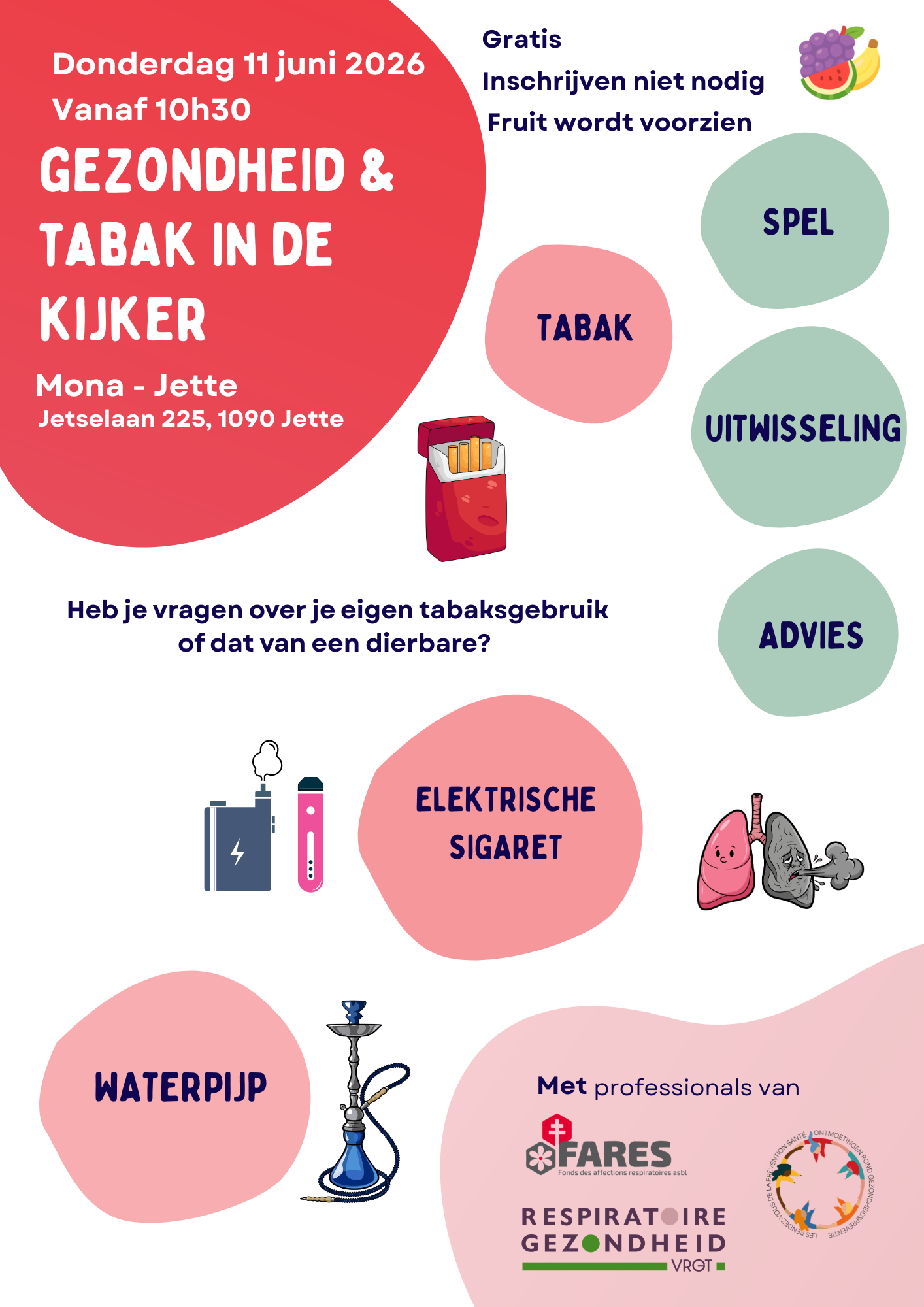Ontmoeting Rond Gezondheidspreventie: Gezondheid en tabak in de kijker